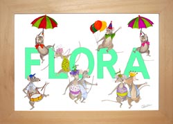 Flora  with mice
