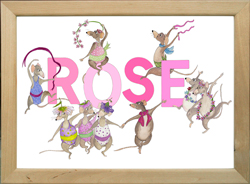 rose with mice
